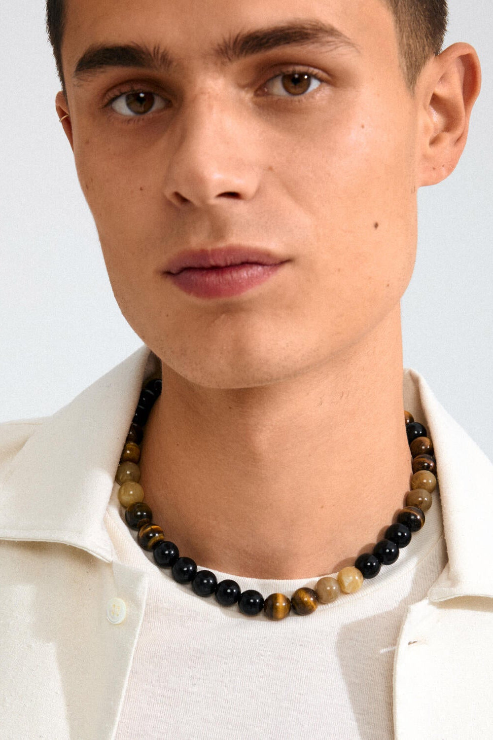 Unfold halskæde - forgyldt/brun